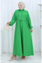 Linen Vest Dress Two-Piece Set 2141-09 Emerald Green