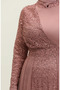 Sequined evening dress 5345a-03 powder - 4