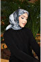وشاح قطني منقوش بالزهور 70336-08 رمادي أنثراسايت - 3