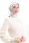وشاح جان جان منقوش 70315-01 أزرق داكن أرجواني - 2