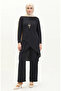 Necklace Tunic Pants Double Set 0704-11 Navy Blue