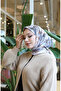 وشاح قطني منقوش 70335-11 بني حجري - 2