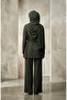 Star Detailed Draped Tunic Trousers Double Set 2209-01 Khaki - 6