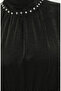 Glittery Linen Belted Dress 81853-03 Black - 5