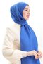 Madame Mary French Voile Shawl 19099-07 Cobalt Blue - 2
