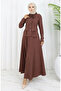 Shirt Skirt Double Set 11309-02 Brown - 2
