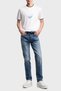 Cotton Slim Fit Low Waist Straight Leg Jeans Men's Jeans Pants Em000668 Af22251 Mb002 - 2