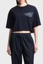 Logo 100% Cotton Cropped Fit Crew Neck t Shirt t Shirt Ew004388 Af12597 U