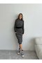 Striped Skirted Knitwear Set Black - 4