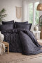 Satin Duvet Cover Set Double Size Lady Anthracite