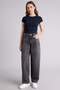 Fitted Crew Neck Ribbed Short Sleeve Basic T-Shirt E0288Ax26Sp - 2