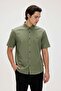 Plant Pale Green Short Sleeve Men's Shirt