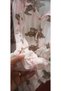 Blue 100% Cotton Mother's Combination Pajama Set with Teddy Bear for Adults – Soft Fabric - 2
