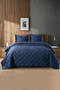 Shane Velvet Bedspread Set Double 3 Piece Quilted Supersoft Soft Fiber-Filled - 5