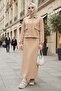 Elmina Jacket Dress Scuba Double Suit 1673 - Stone - 2