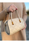 Light Mink Stylish and Elegant Box Model Hand Shoulder and Crossbody Women's Bag - 3