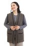 Women's Middle-Aged and Above Knitwear Knitted Little Baklava Pattern Buttonless Mother Vest 332 - 3