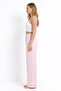 Women's Pink Wide-Leg Modal Fabric Leggings Pants Soft Texture Stylish Stretch Fabric Front Piping - 4
