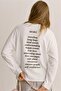 100% Cotton Oversize Fit More Printed - Crew Neck Long Sleeve T-Shirt (Back Printed)