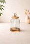 Single Glass Jar with Acacia Lid and Acacia Base Detail - 3