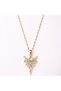 Tarnish-Resistant Stainless Steel Gold Color Luminous Zircon Stone Premium Women's Necklace Stylish and Elegant Design - 2