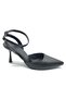 Feles open back stiletto women's high heel shoes black - 2