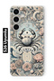 Samsung Galaxy S26 Compatible Cancer Zodiac Sign Patterned Transparent Phone Case