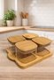 Bamboo Set of 4 Vacuum Glass Multi-Purpose Breakfast Snack Bowls with Lids - 2