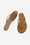 Women's Thin Strap Flip Flops Y Round Toe Daily t Slipper Navisa Brown Suede - 8