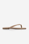 Women's Thin Strapped Flip-Flops with Blunt Toe Daily Wear t Slipper Nelvin Mink - 4