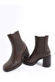 Women's Faux Leather Chelsea Boots In Brown - 7