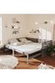 Extendable day bed, 2x(90x200) cm, grey, solid pine wood