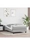 Box spring bed frame, light grey, 80x200 cm, textile