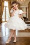 Girl's Rose Tutu Special Occasion Dress White - 3