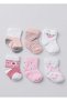 Gift Set with Bibs - 6 Pairs Premium Baby Girl Socks Pack |   100% Cotton Pieces, Stretchy - 3