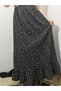 Elastic Waist Skirt, Ruffle Detailed Skirt, Wrinkled Fabric Skirt - 5