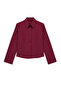 Women's Burgundy Classic Shirt Long Sleeve Slim Fit - 3