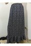 Elastic Waist Skirt, Ruffle Detailed Skirt, Wrinkled Fabric Skirt - 7