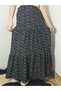 Bürümcük Fabric Bohemian, Ethnic Printed Long Skirt, Elastic Waist, 3 Layers of Ruffles Mevlana - 3