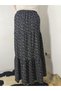 Bürümcük Fabric Bohemian, Ethnic Printed Long Skirt, Elastic Waist, 3 Layers of Ruffles Mevlana - 4