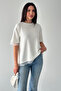Women's Lace Detailed T-Shirt – Black Lace Back Stylish Blouse - 3