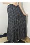 Bürümcük Fabric Bohemian, Ethnic Printed Long Skirt, Elastic Waist, 3 Layers of Ruffles Mevlana - 5