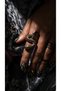 Bronze Women's Ring Antique Jewelry Margazite Stone Inlaid Snake Model Adjustable Vintage Ring - 3