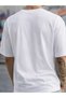 Men's Deer Printed White T-Shirt 100% Cotton Minimal Streetwear Graphic Tee - 3