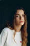Women's White Heart Embroidered Oversize Crew Neck T-Shirt - 4