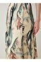 Chiffon Green Leaf Patterned Skirt - Patterned - - 4