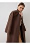Stylish Trench Coat with Wide Sleeves and Dominant Collar - Brown - - Exclusive - 4