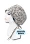 Hijab Size 3-Piece Pastel Bone Gray Single Color Gray Snap Fastener Purple Snap Fastener Flowers Surgical Bone Cap - 3
