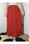 Viscose Fabric Skirt with Elastic Waist and Single Layer Ruffles at the Bottom, 100% Cotton, Size 36-44