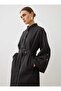 Wide Sleeves, High Collar, Stylish Trench Coat - Black - - Exclusive - 5